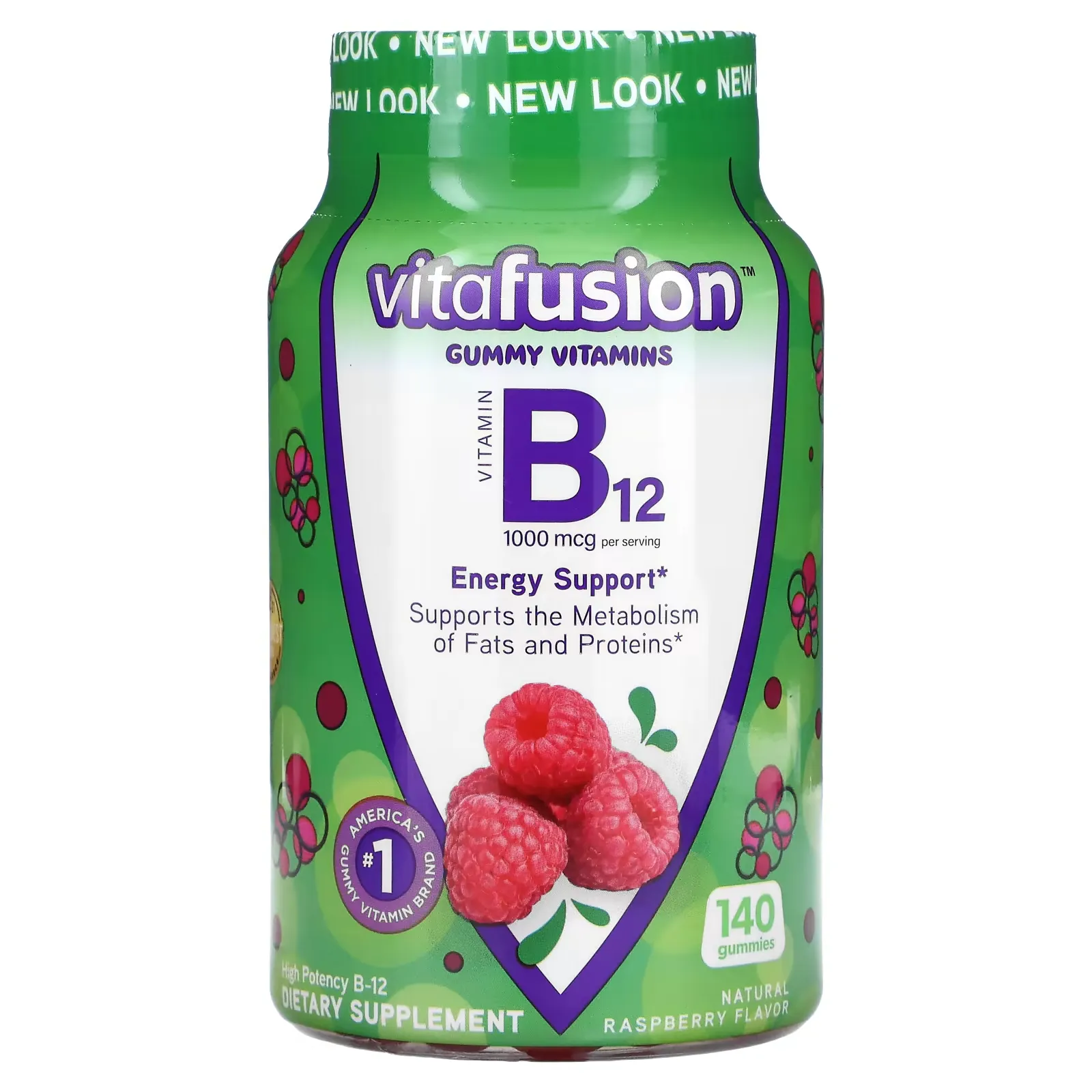 B12, Natural Raspberry, 500 mcg, 140 Gummies