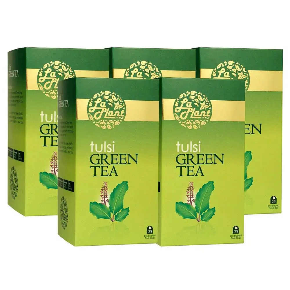 Laplant Tulsi Green Tea,  25 Piece(s)/Pack  Tulsi(Pack of 5)