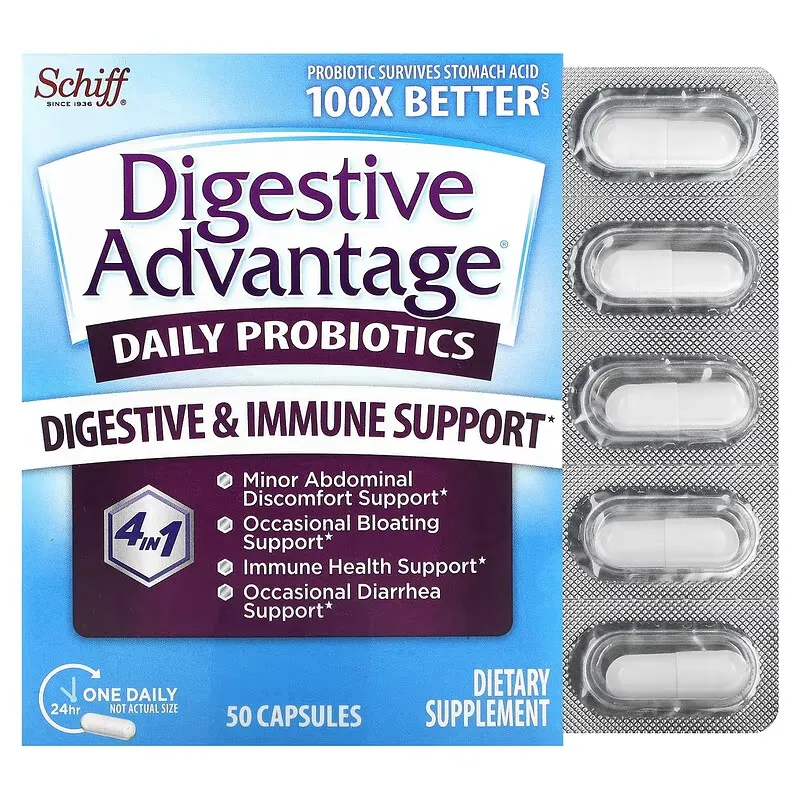 Digestive Advantage, Daily Probiotics, 50 Capsules