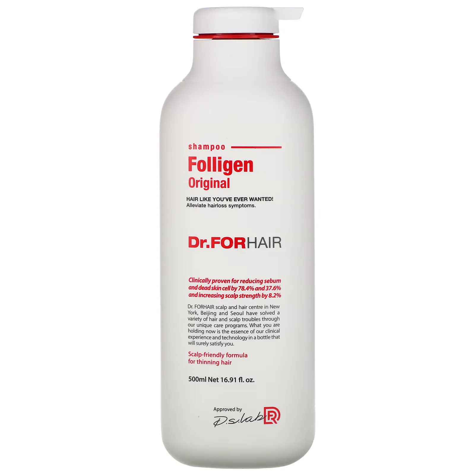 Folligen Shampoo, 16.91 fl oz (500 ml)