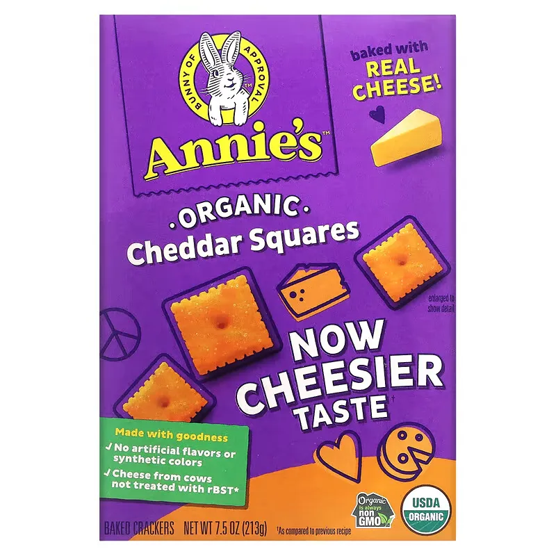 Organic Cheddar Squares, 7.5 oz (213 g)