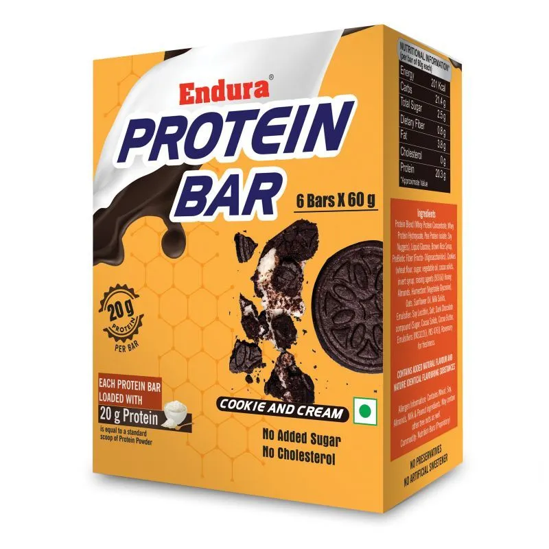 Endura Protein Bar - Protein Per Bar - Cookie And Cream