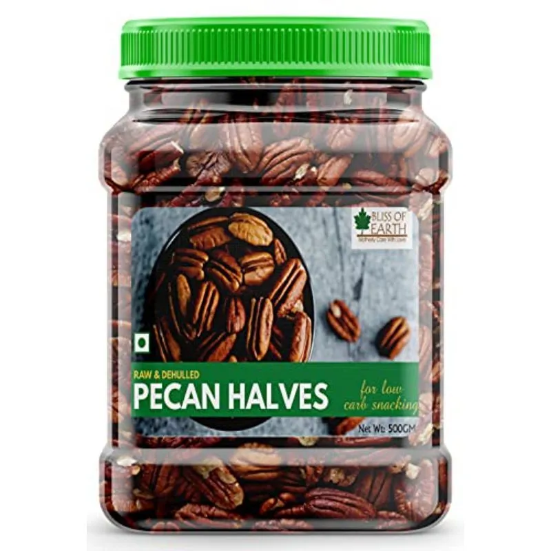 Bliss Of Earth Mexican Pecan Nuts, Raw & Dehulled Pecan Halves, Flavonoids Rich Super Food