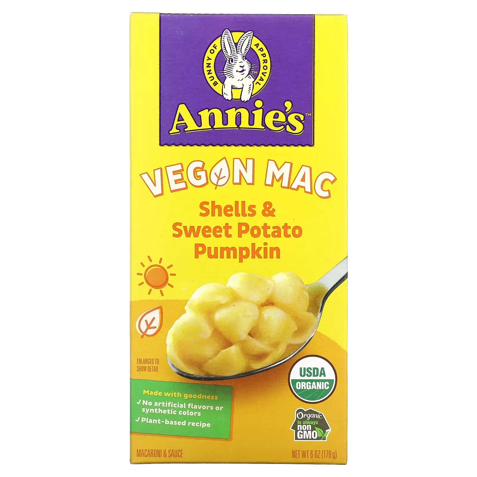 Vegan Mac, Shells & Sweet Potato, Pumpkin, 6 oz (170 g)