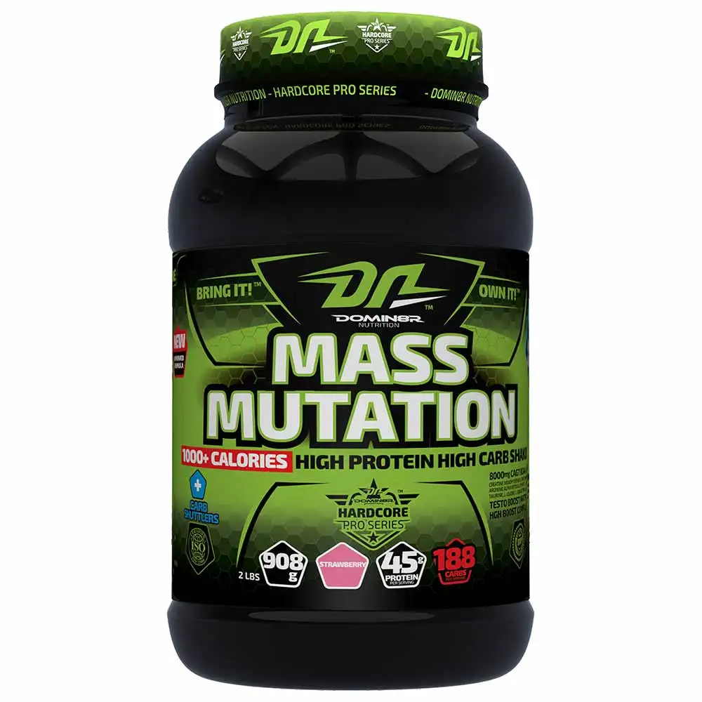 Domin8r Nutrition Mass Mutation,  2 lb  Strawberry