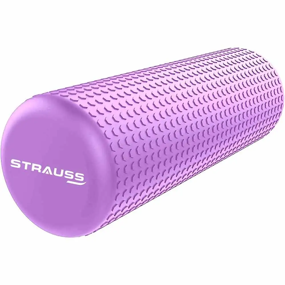 Strauss Standard Yoga Massage Eva Foam Roller,  Purple  45cm