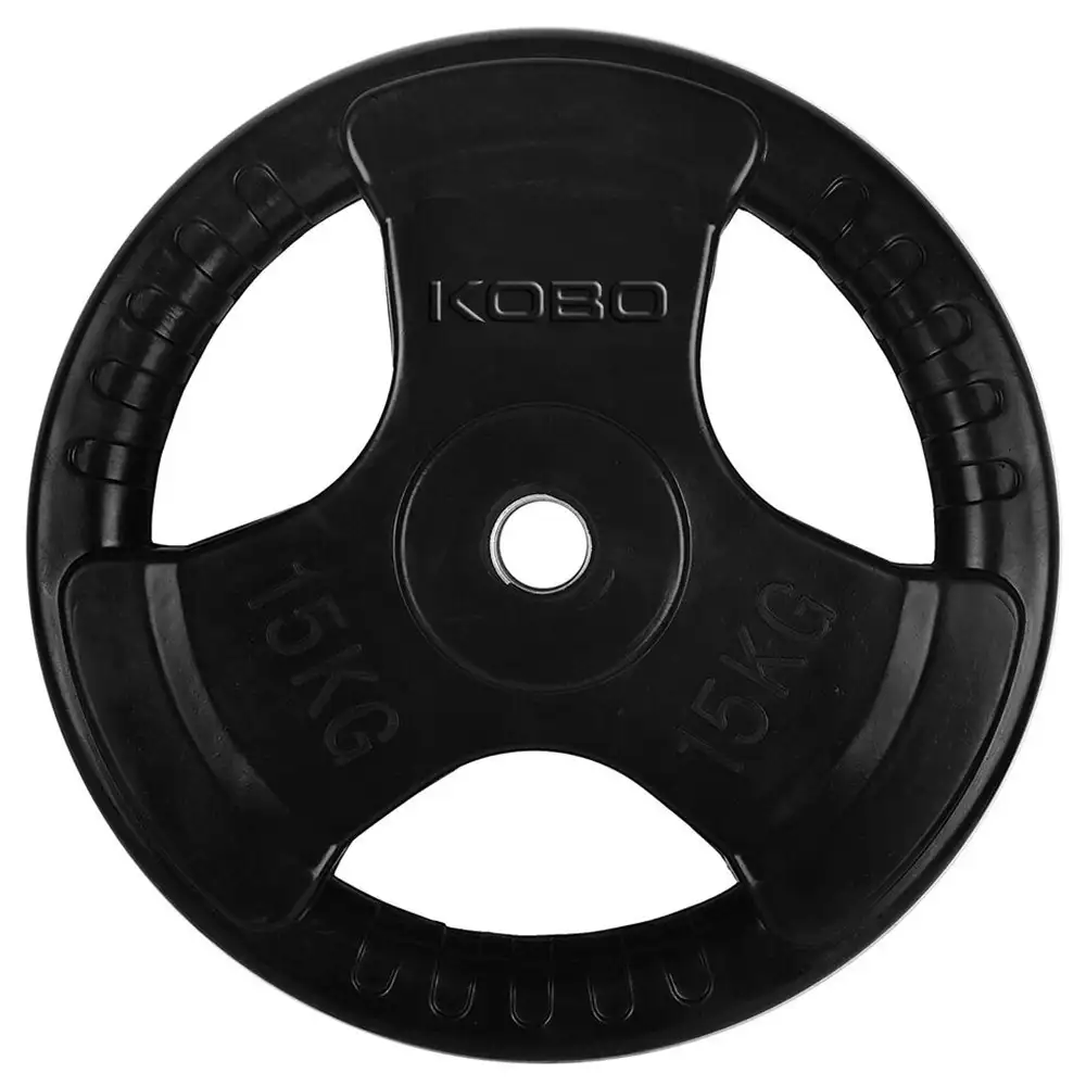 KOBO Premium Quality Rubber Coated Plate 31mm,  Black  15 kg