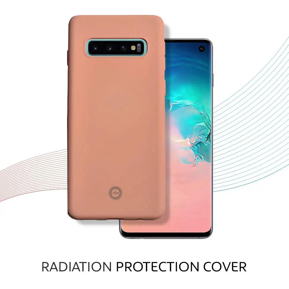 Envirocover Silicon Back Cover for Samsung Galaxy S10,  with Radiation Protection Technology (Pink)