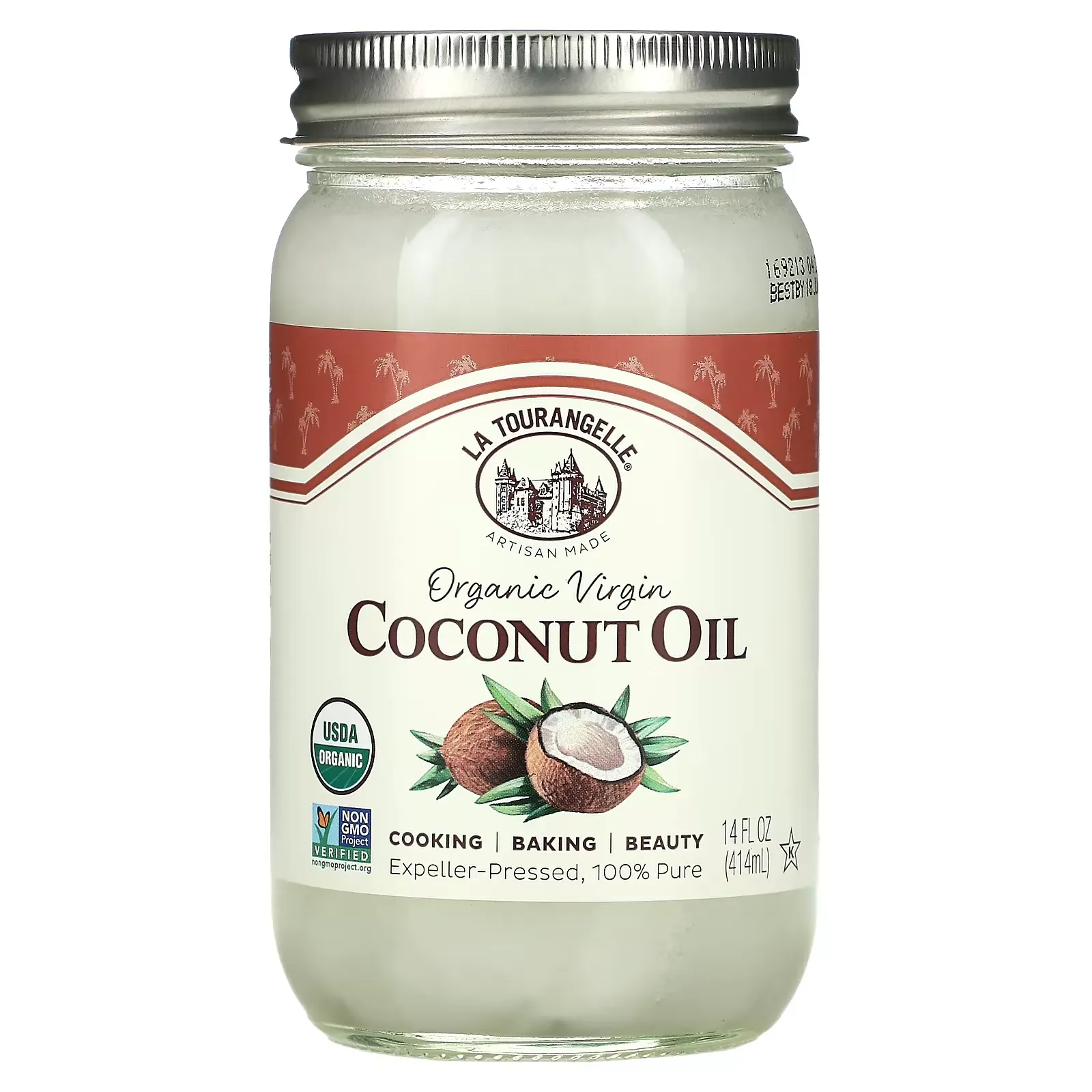 Organic Virgin Coconut Oil, 14 fl oz (414 ml)