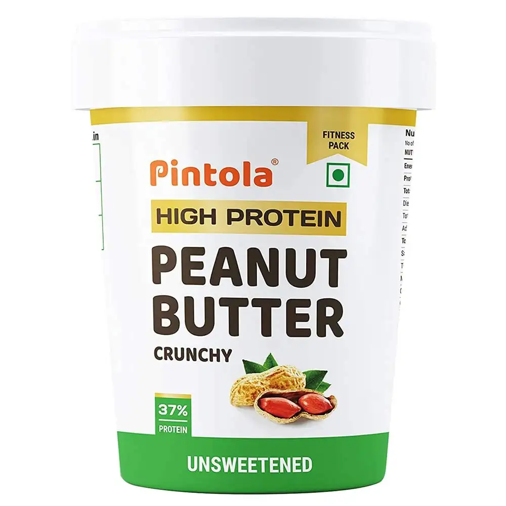 Pintola High Protein Peanut Butter,  1 kg  Unsweetened Creamy