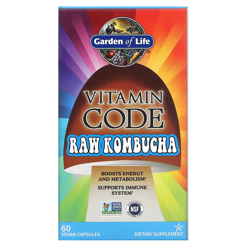 Vitamin Code, RAW Kombucha, 60 Vegan Capsules