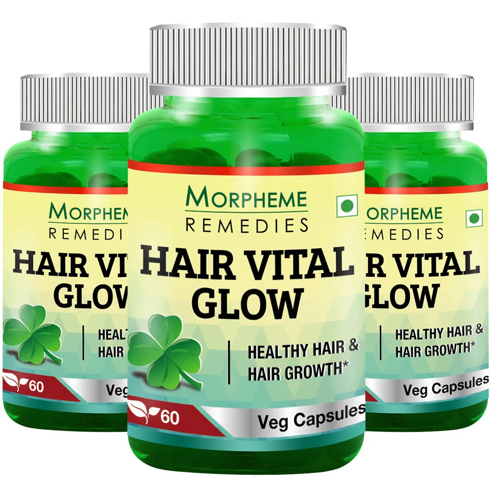 Morpheme Remedies Hair Vital Glow 500mg Extract - 3 Bottles