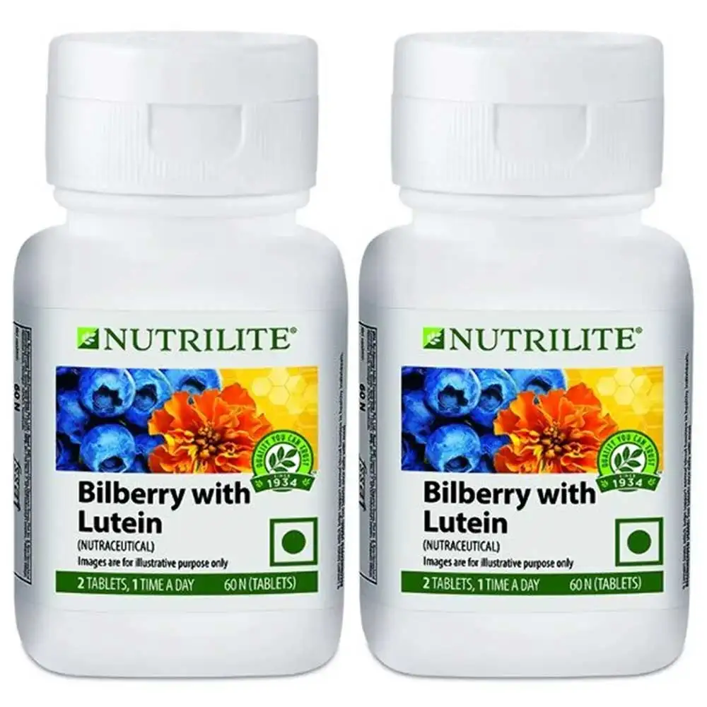 Amway Nutrilite Bilberry with Lutein - Pack of 2,  60 tablet(s)