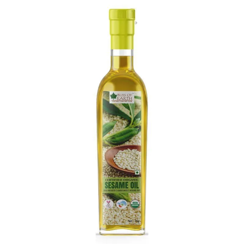 Bliss Of Earth Certified Organic Sesame Oil