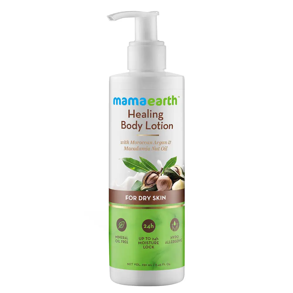 Mamaearth Healing Body Lotion,  250 ml  with Moroccan Argan & Macadamia Nut Oil