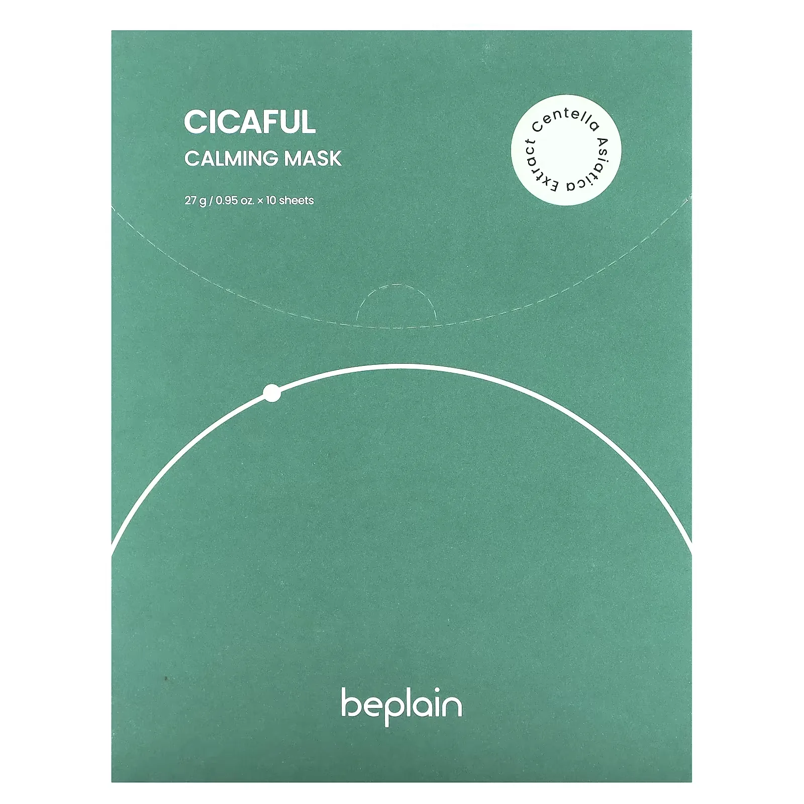 Cicaful Calming Beauty Mask, 10 Sheets, 0.95 oz (27 g) Each