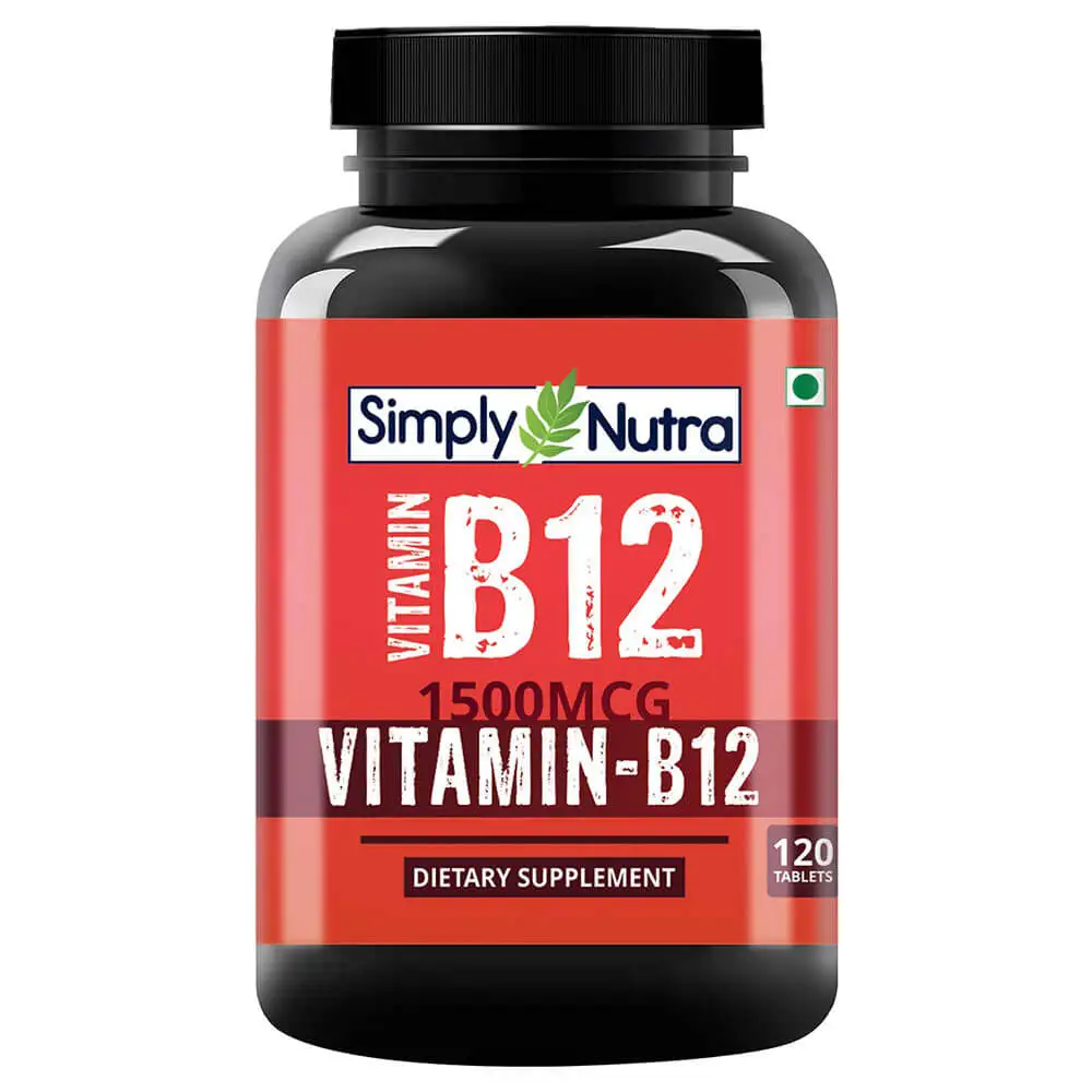 Simply Nutra Vitamin B12 1500mcg,  120 tablet(s)  Unflavoured