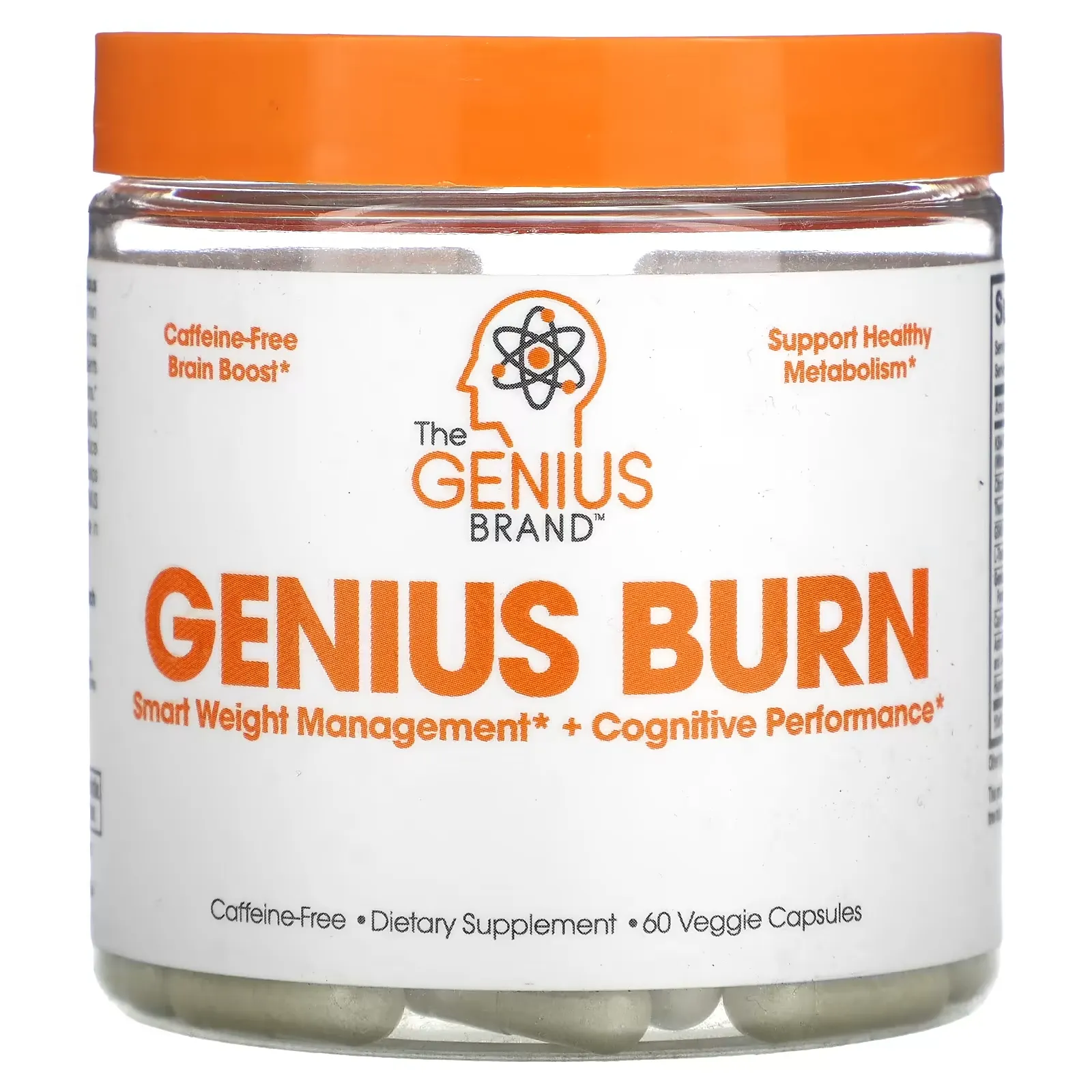 Genius Burn, Caffeine-Free, 60 Veggie Capsules