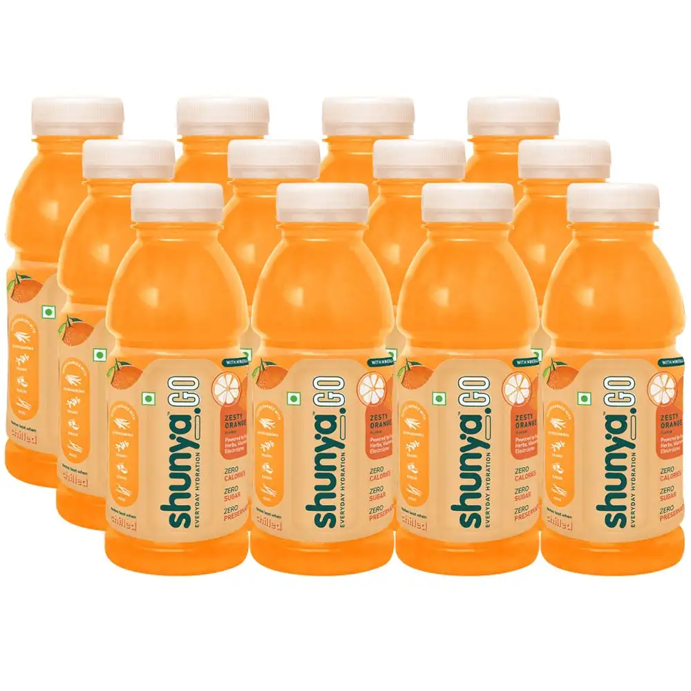 Shunya GO,  300 ml  Zesty Orange (Pack of 12)