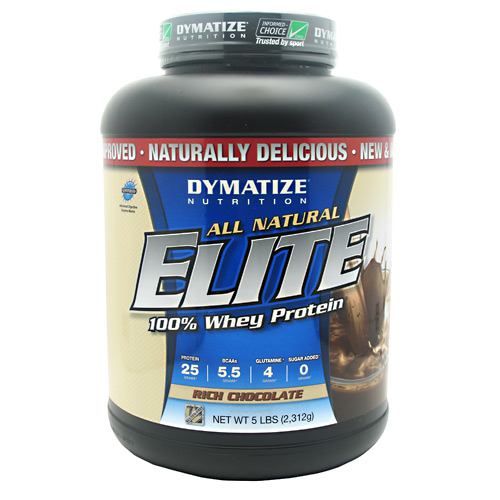 Dymatize Natural Elite Whey Protein, Rich Chocolate 5lb