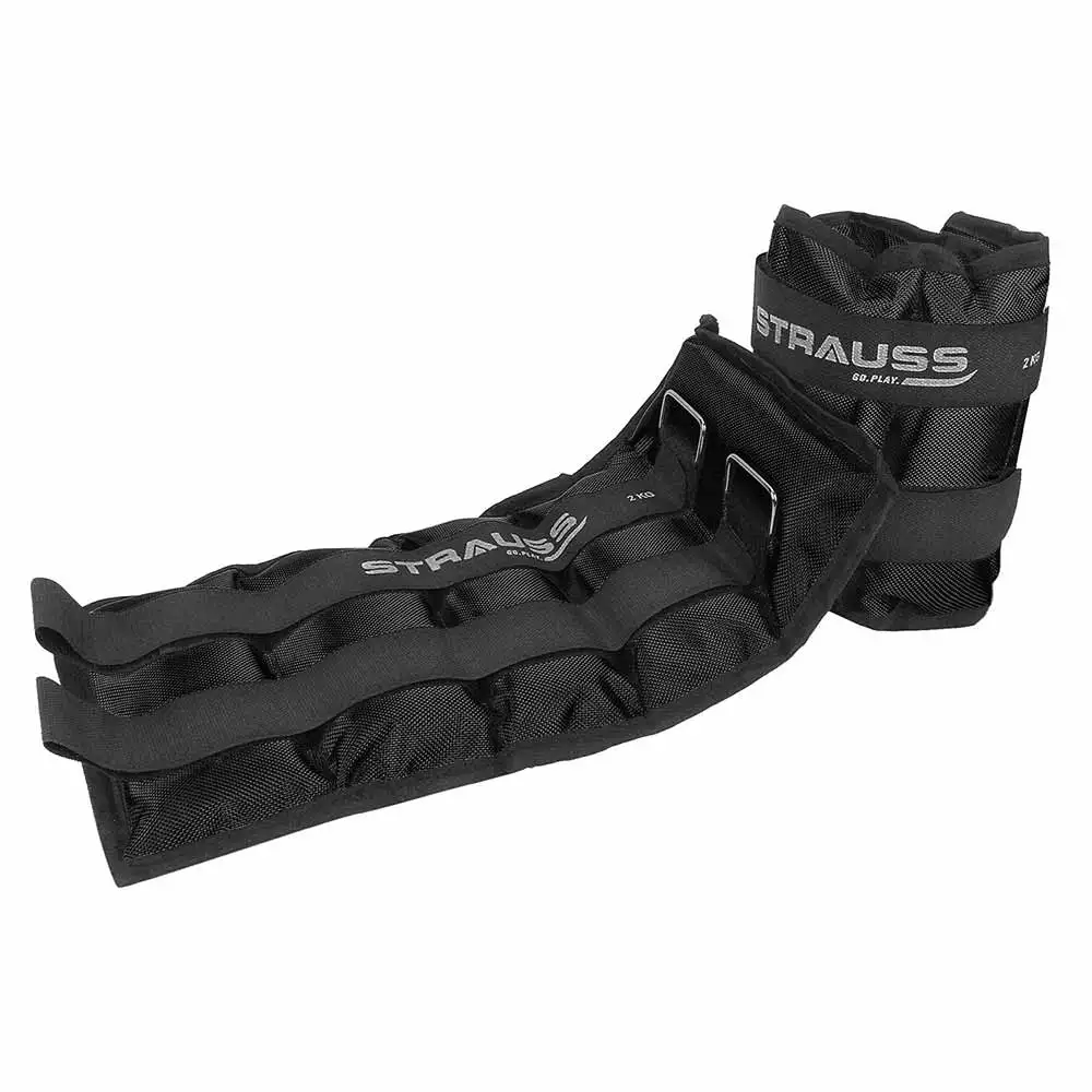 Strauss Ankle Weight (Pair),  Black  2 kg