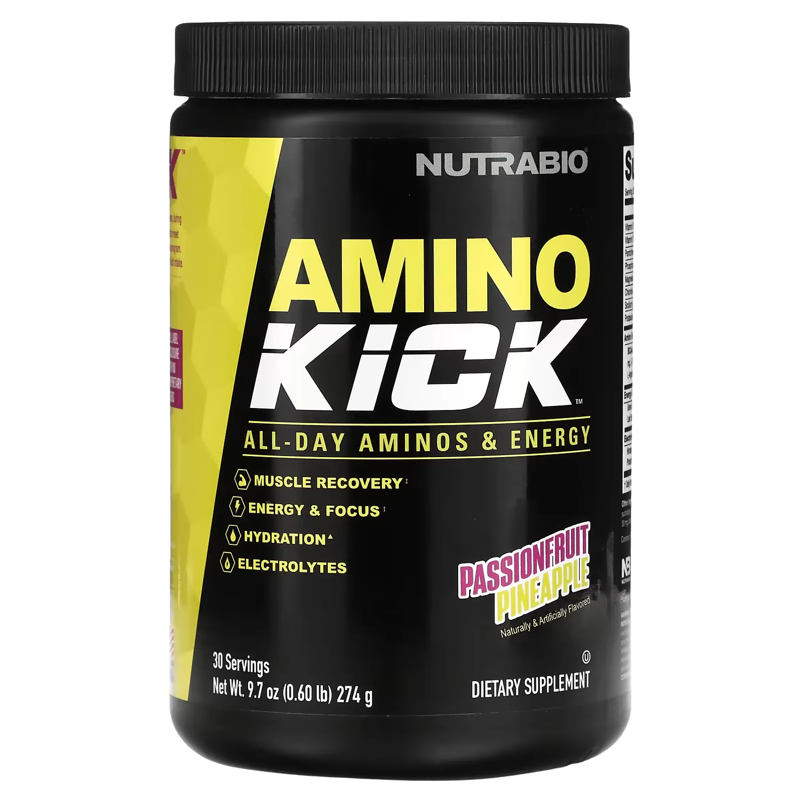 Amino Kick, Passionfruit Pineapple, 0.6 lb (274 g)