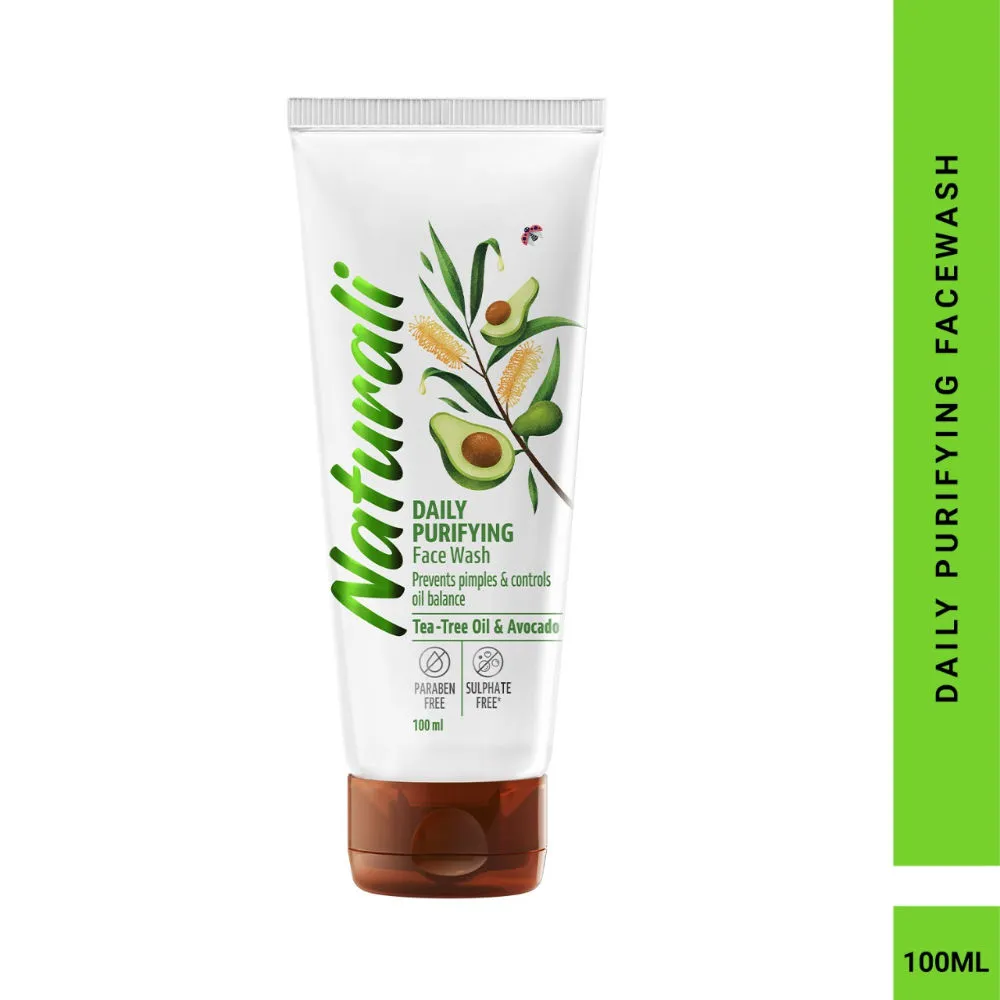 Naturali Daily Purifying Face Wash With Tea Tree Oil & Avocado To Reduce Pimples