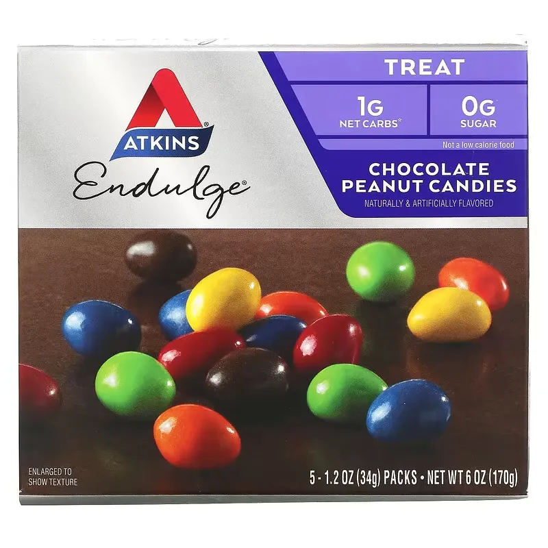 Endulge, Chocolate Peanut Candies, 5 Packs, 1.2 oz (34 g) Each