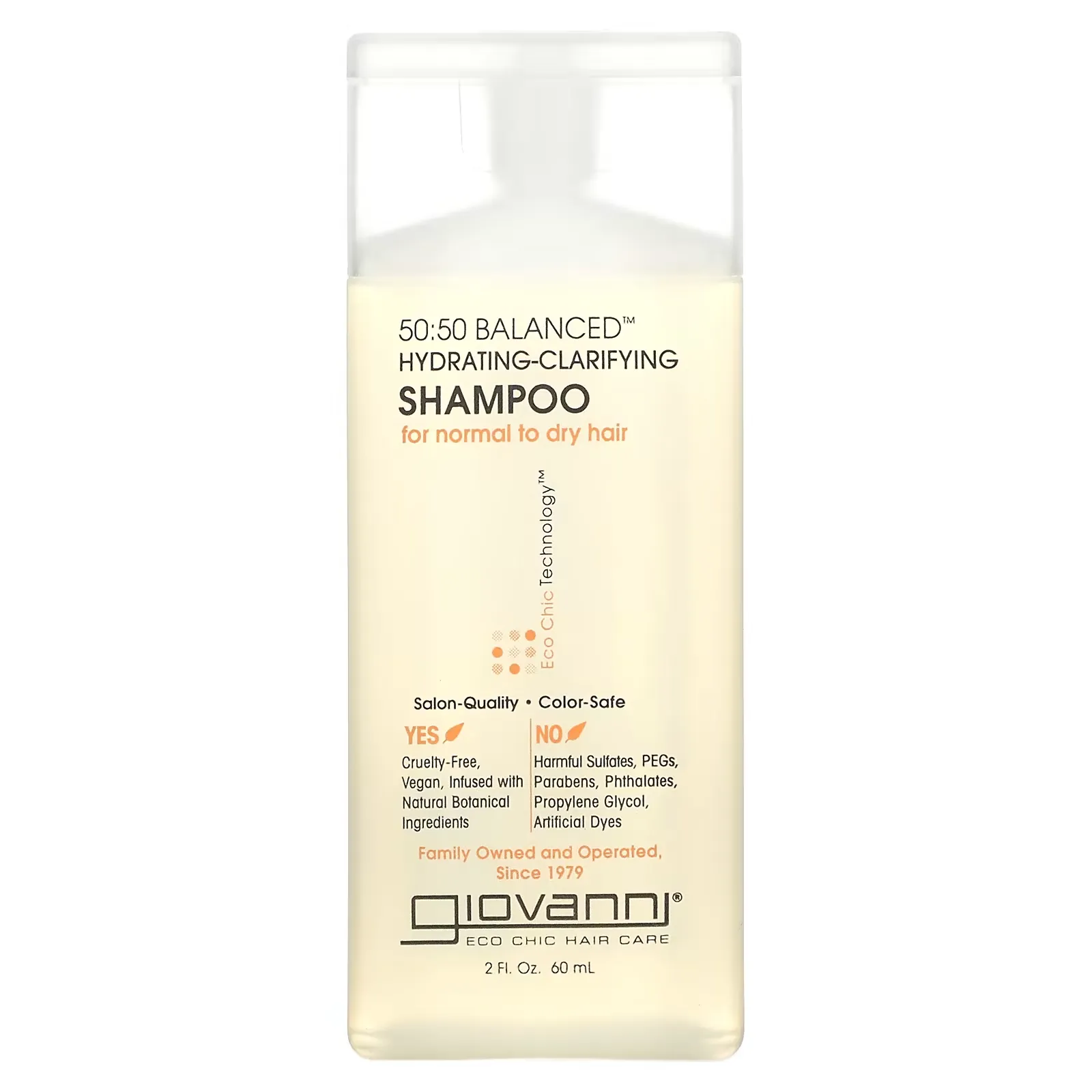 50:50 Balanced, Hydrating-Clarifying Shampoo, For Normal to Dry Hair, 2 fl oz (60 ml)