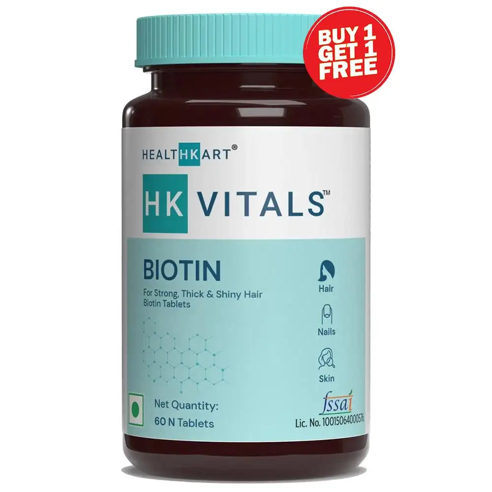 Healt HK Vitals Biotin (10000 mcg),  60 tablet(s)  Unflavoured