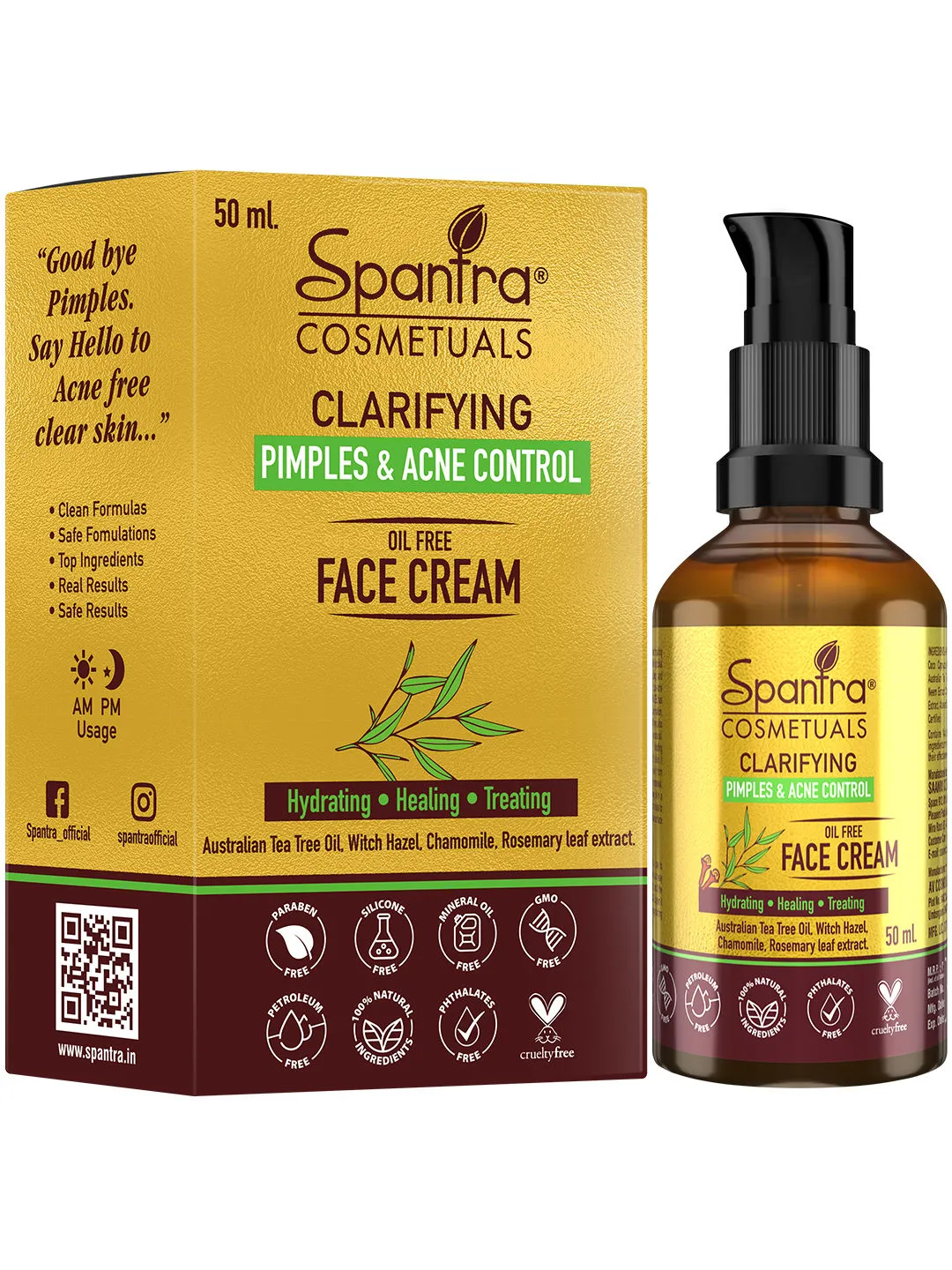 Spantra Clarifying Pimple & Acne Control Oil Free Face Cream