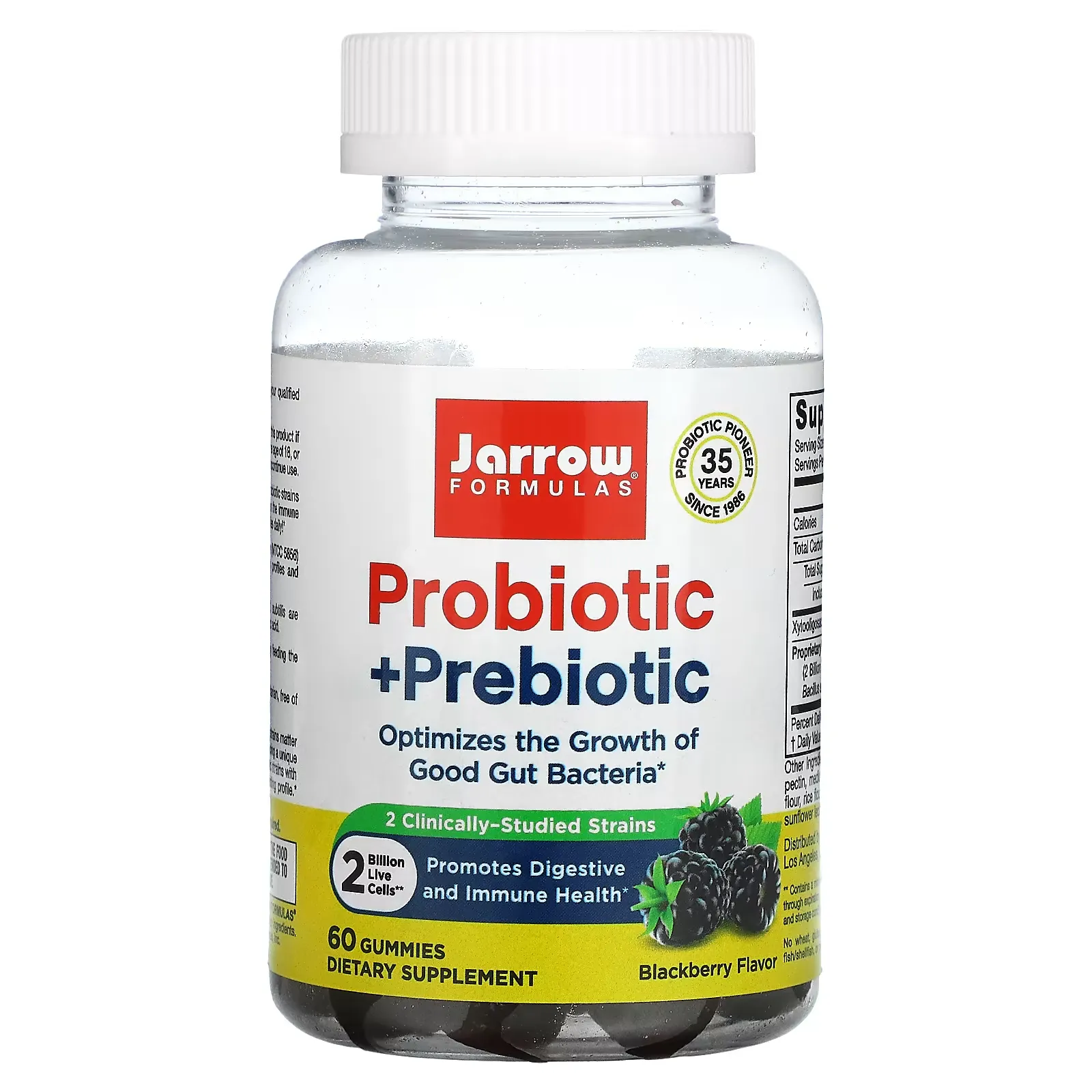 Probiotic + Prebiotic, Blackberry, 2 Billion, 60 Gummies