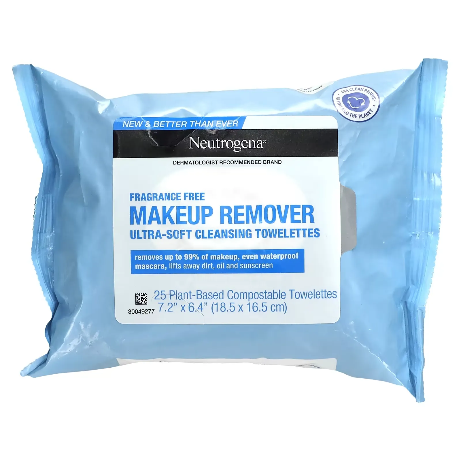 Makeup Remover Cleansing Towelettes, Fragrance-Free, 25 Pre-Moistened Towelettes