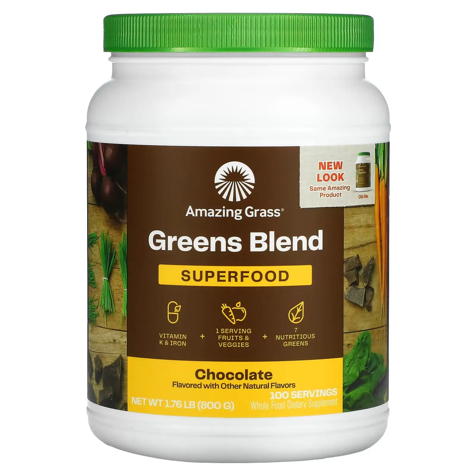 Greens Blend, Superfood, Chocolate, 1.76 lb (800 g)