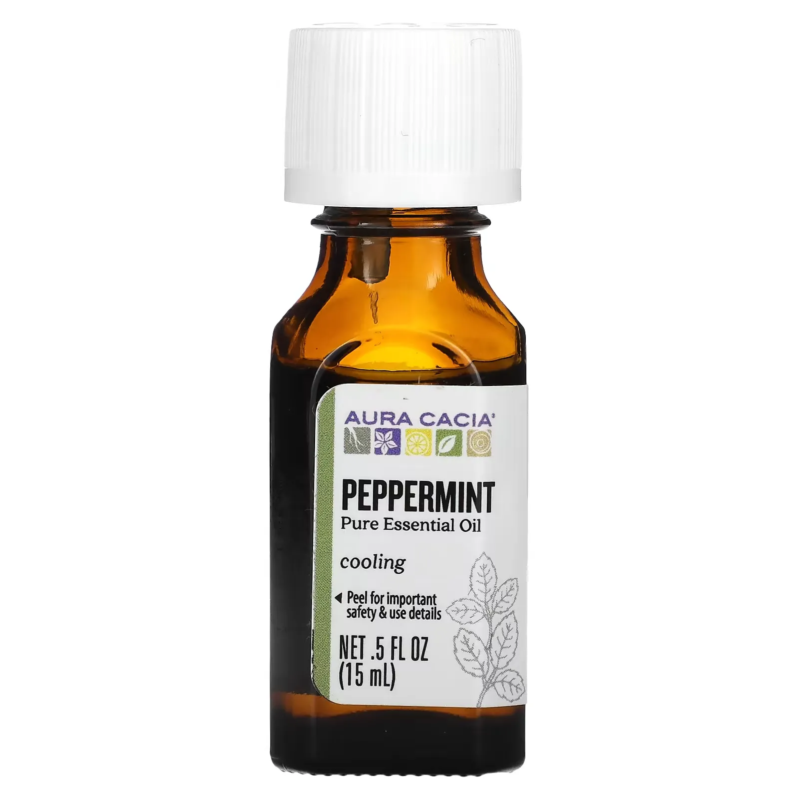 Pure Essential Oil, Peppermint, 0.5 fl oz (15 ml)