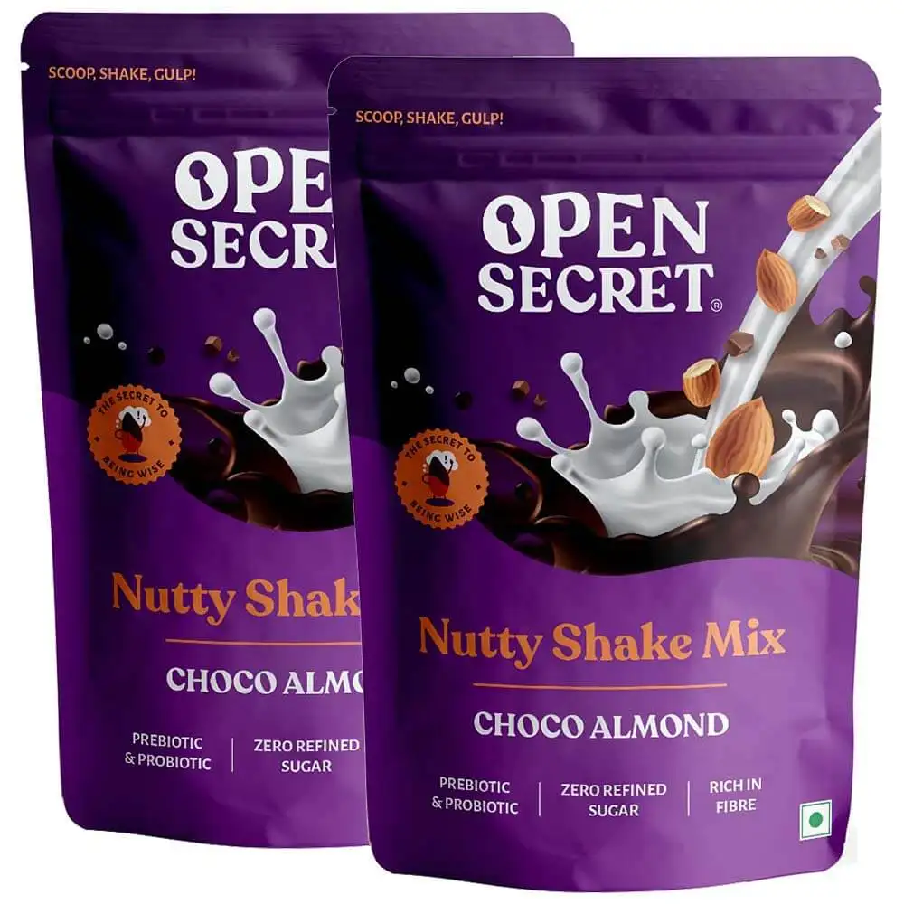 Open Secret Nutty Shake Mix,  0.49 lb  Choco Almond Pack of 2