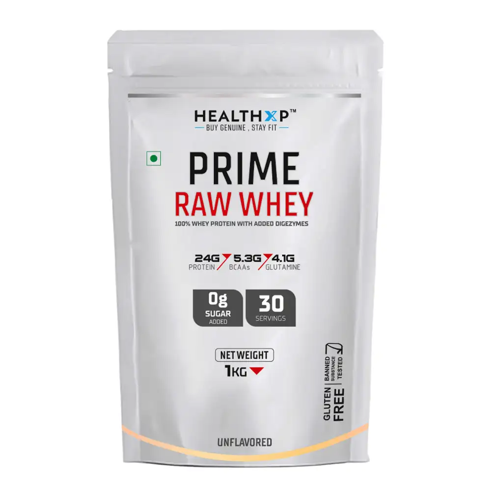 HealthXP Prime Raw Whey,  2.2 lb  Unflavoured