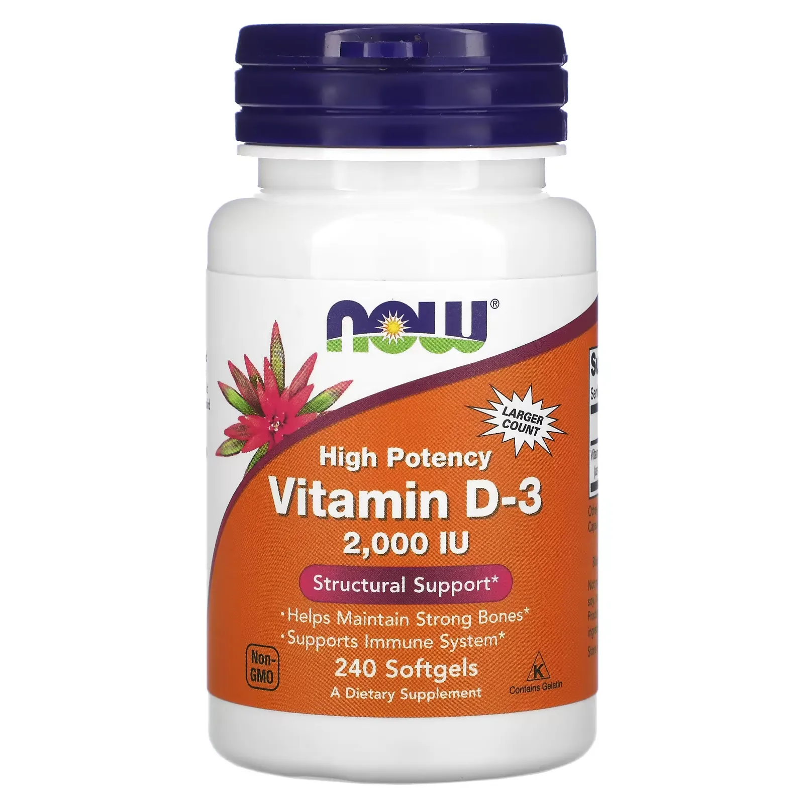 Vitamin D-3 , 50 mcg (2,000 IU), 240 Softgels