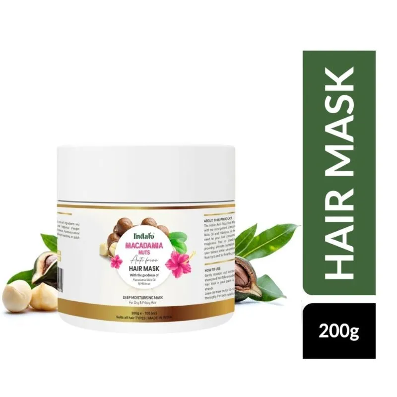 Indalo Macadamia Nuts Anti-Frizz Hair Mask With Hibiscus