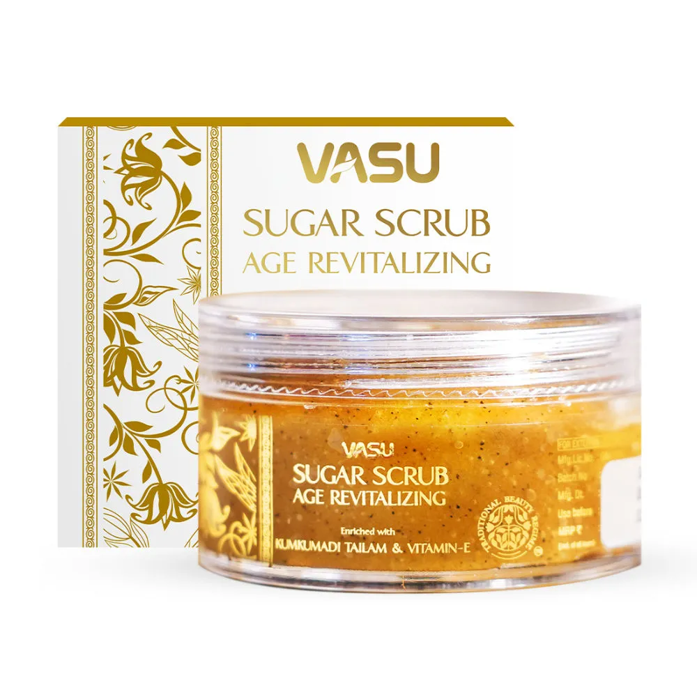 Vasu Sugar Scrub Age Revitalizing - Enriched with Kumkumadi Tailam & Vitamin E