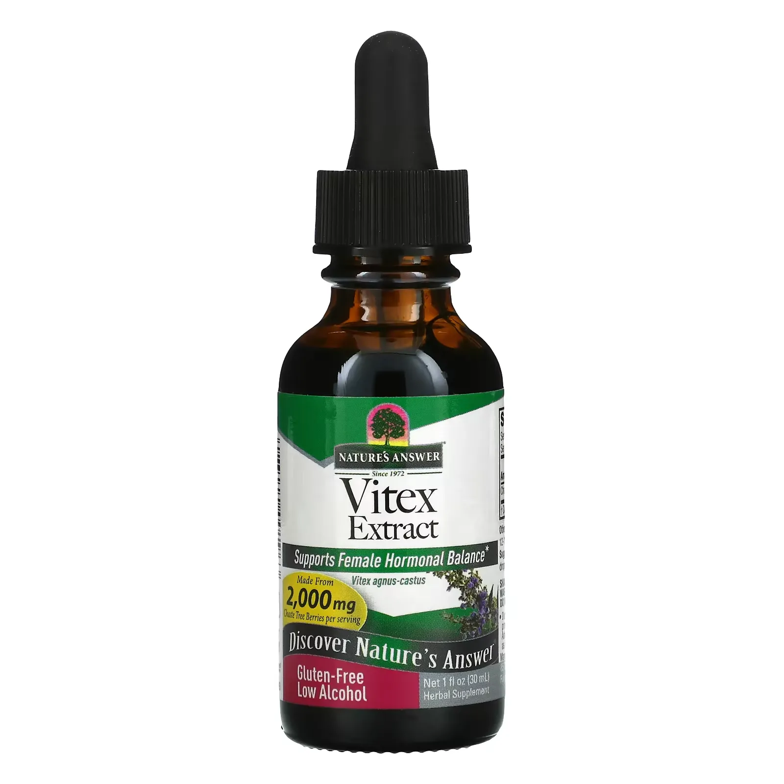 Vitex Extract, Low Alcohol, 2,000 mg, 1 fl oz (30 ml)