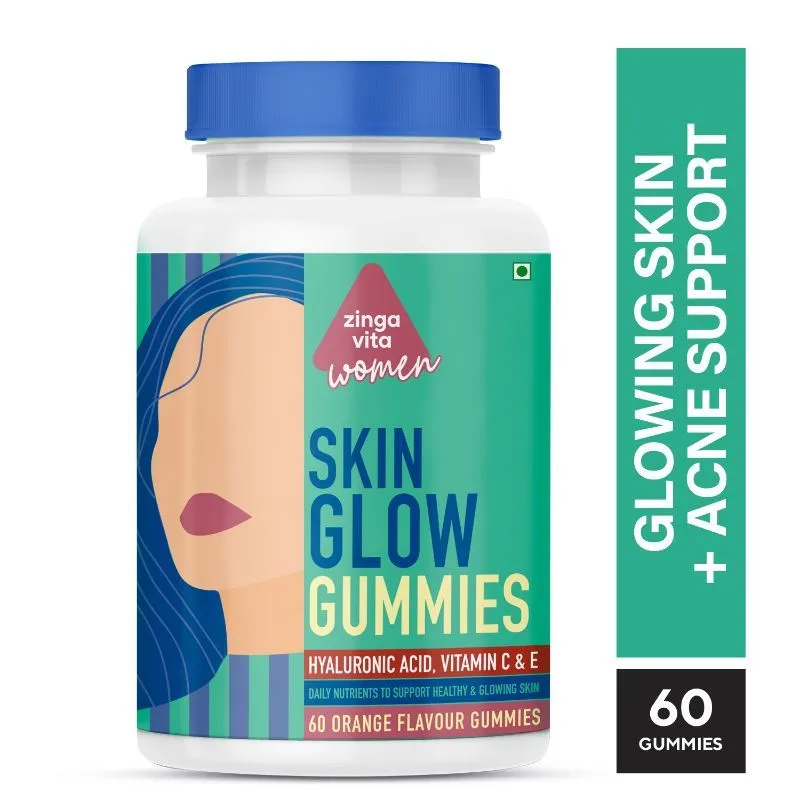 Zingavita Skin Glow Gummies For Clear & Radiant Skin Sugar Free