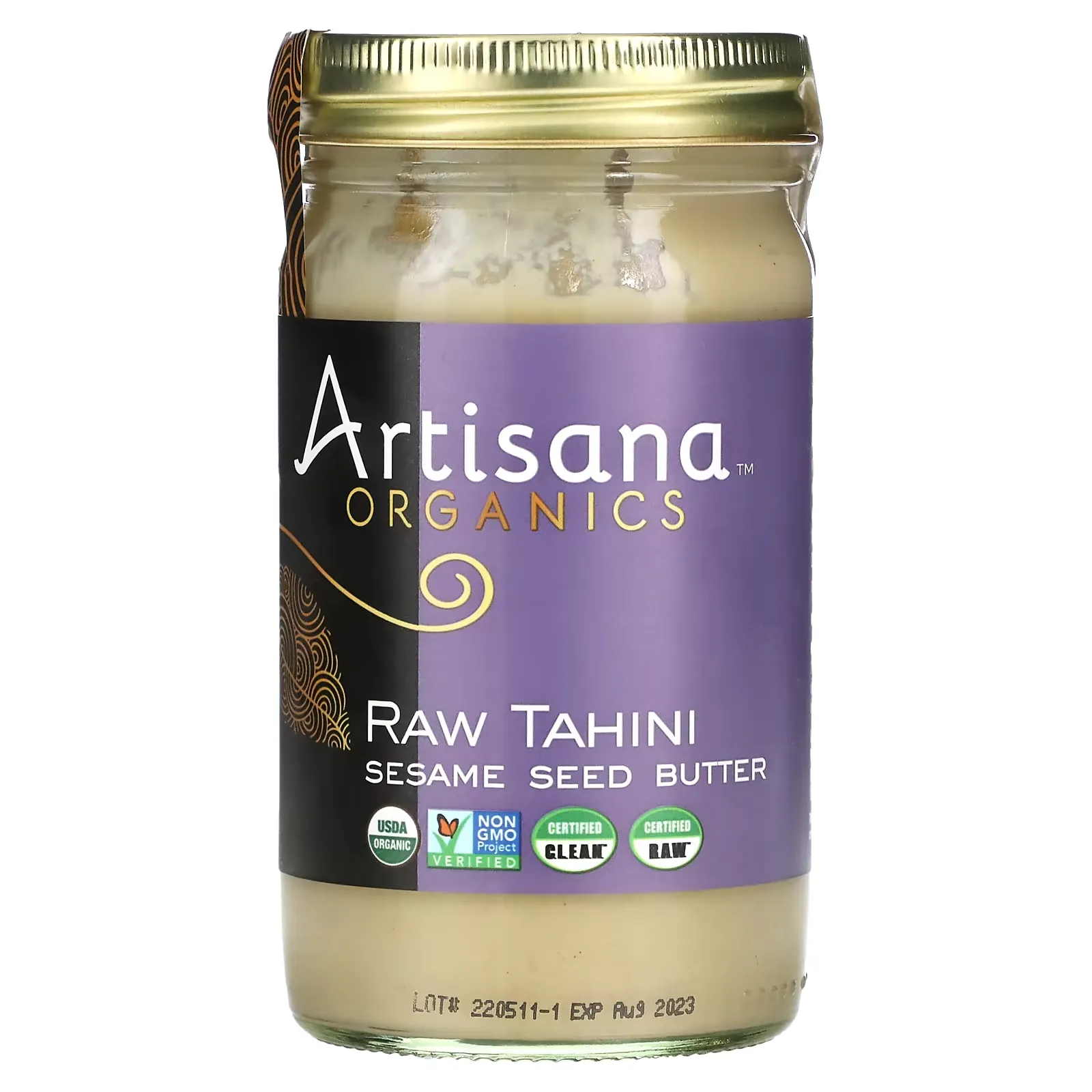 Organic Raw Tahini, Sesame Seed Butter, 14 oz (397 g)