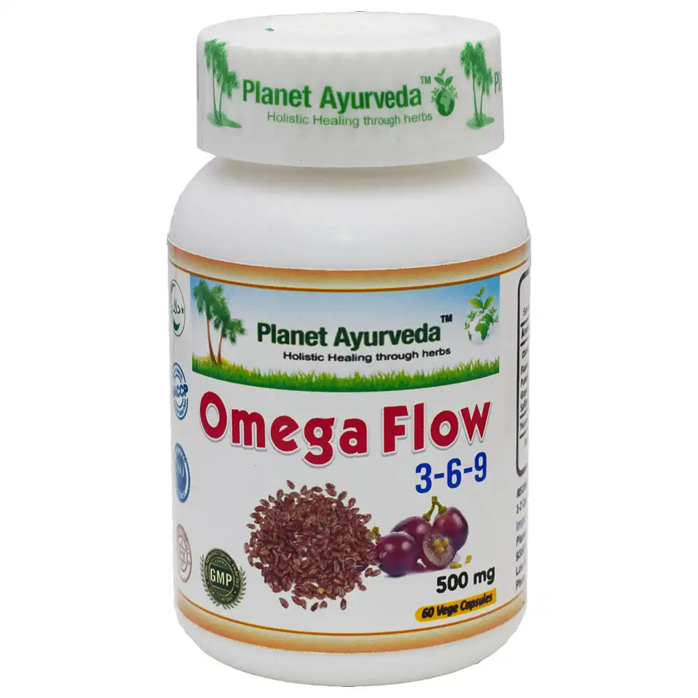 Planet Ayurveda Omega Flow 3-6-9 500 mg,  60 veggie capsule(s)