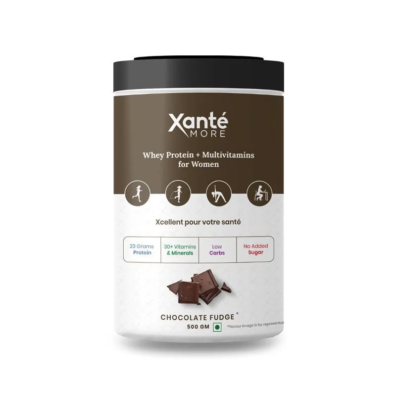 Xante Low Carb 23g Whey Protein For Women - Chocolate Fudge Flavor