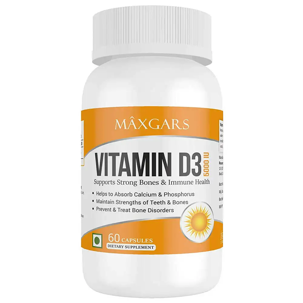 Maxgars Vitamin D3,  60 capsules  Unflavoured