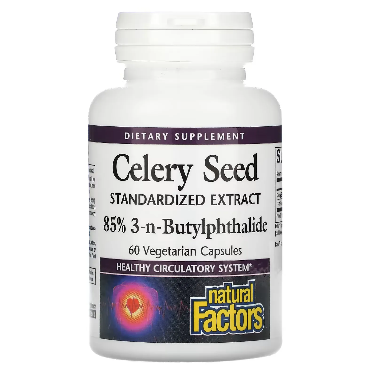 Celery Seed, Standardized Extract, 60 Vegetarian Capsules