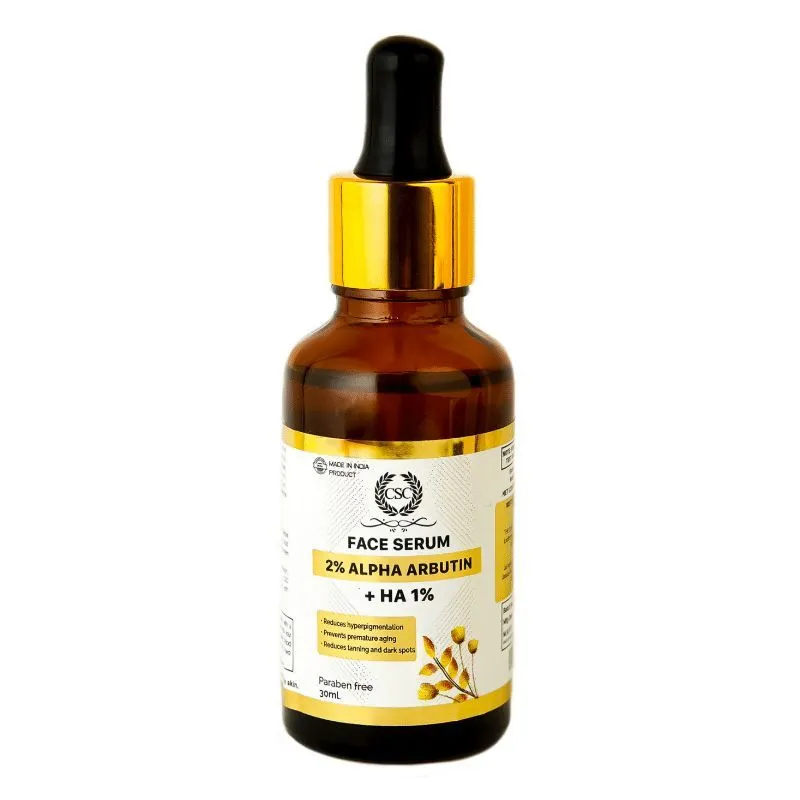 CSC 2% Alpha Arbutin Face Serum With 1% Hyaluronic Acid - For All Skin Types