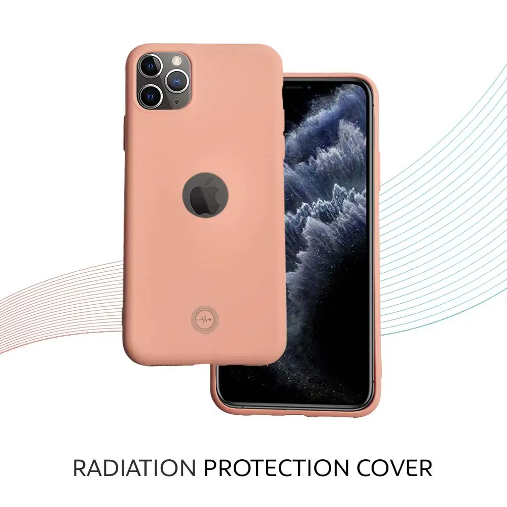 Envirocover Silicon Back Cover for Apple iPhone XI Pro Max,  with Radiation Protection Technology (Pink)