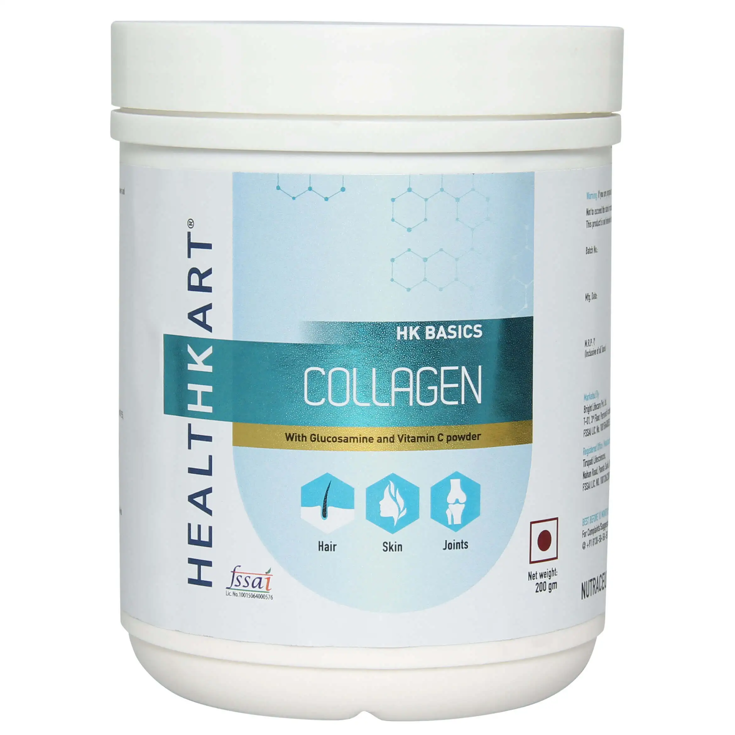 Healt Collagen with Glucosamine & Vitamin C,  0.2 kg  Unflavoured